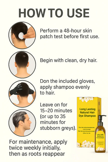 Long Lasting Natural Hair Dye Shampoo – Buy 1 Get 1 Free Limited Offer