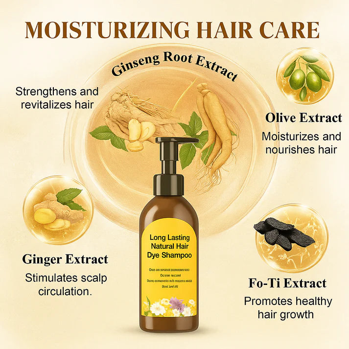 Long Lasting Natural Hair Dye Shampoo – Buy 1 Get 1 Free Limited Offer